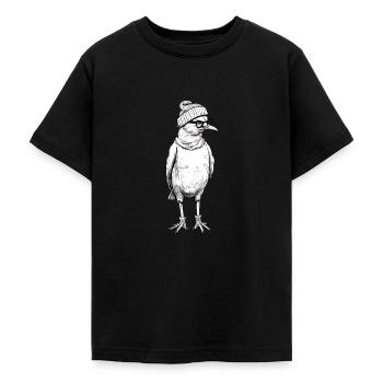 Hipster Möwe - Teenager T-Shirt - Schwarz - Vorne - AI Model Teenager Male light (155cm)