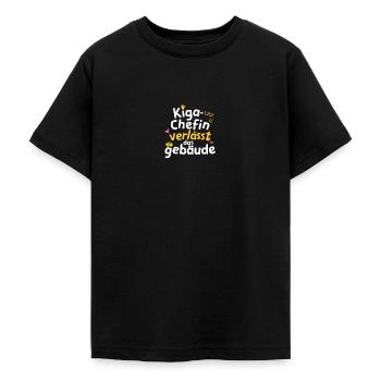 Kiga-Chefin Abschied: Kita Absolvent Schulkind Ers - Teenager T-Shirt - Schwarz - Vorne - AI Model Teenager Male light (155cm)