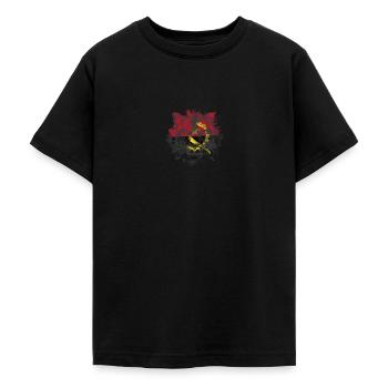 Angola - T-shirt Ado - noir - Devant - AI Model Teenager Male light (155cm)