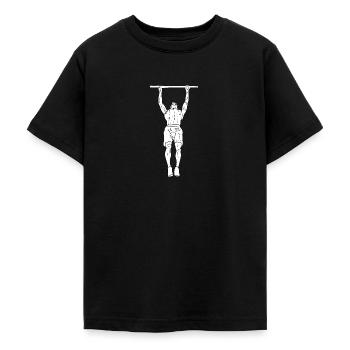 Klimmzug - Teenager T-Shirt - Schwarz - Vorne - AI Model Teenager Male light (155cm)