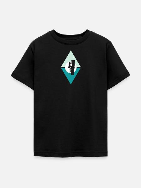 Baumklettern Aufstieg Klettern - Teenager T-Shirt - Schwarz