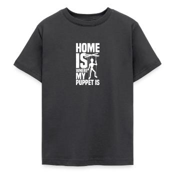 Puppeteering Ventriloquist Puppeteer Puppet for - Teenager T-Shirt - Dunkelgrau - Vorne - AI Model Teenager Male light (155cm)