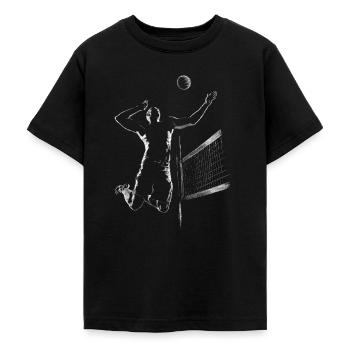 Volleyball - Teenager T-Shirt - Schwarz - Vorne - AI Model Teenager Male light (155cm)