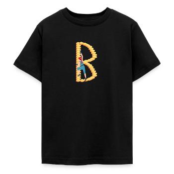 Climbing, Bouldering, Sport Climbing, Climbing Wall, Top - Teenage T-Shirt - black - Front - AI Model Teenager Male light (155cm)