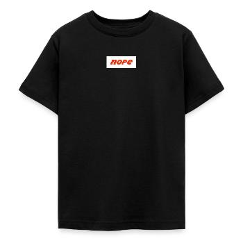 Nope - Teenage T-Shirt - black - Front - AI Model Teenager Male light (155cm)