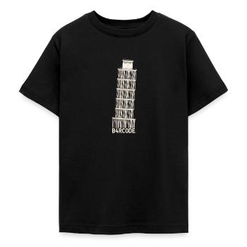 B4RCODE. Pisa - Teenager T-Shirt - Schwarz - Vorne - AI Model Teenager Male light (155cm)