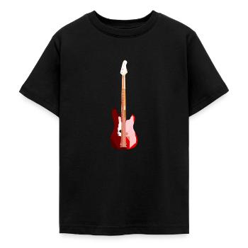 GUITARE BASSE - T-shirt Ado - noir - Devant - AI Model Teenager Male light (155cm)