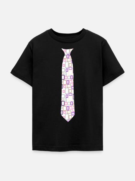 Krawatte Muster Bunt - Teenager T-Shirt - Schwarz