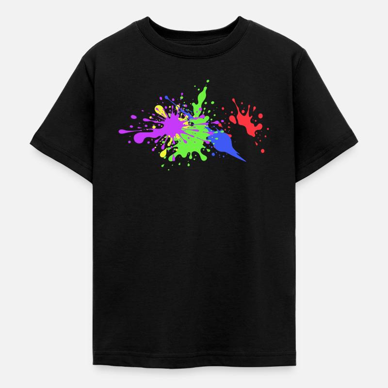 Idée cadeau éclaboussure colorée drôle - T-shirt Ado - noir