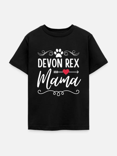 Devon Rex Mama - Teenager T-Shirt - Schwarz