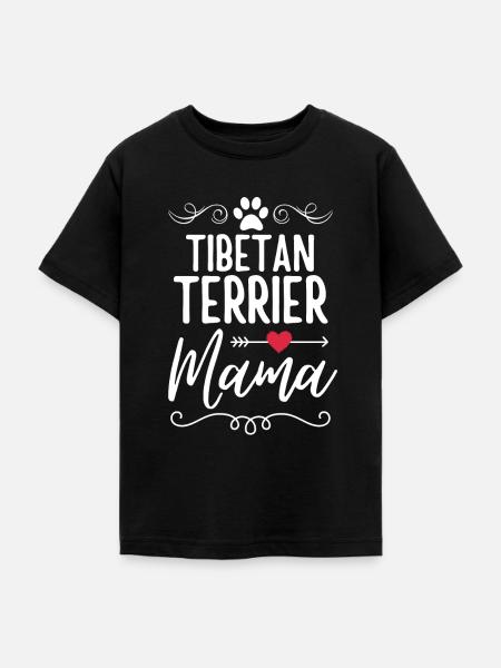 Tibet Terrier Mama - Teenager T-Shirt - Schwarz