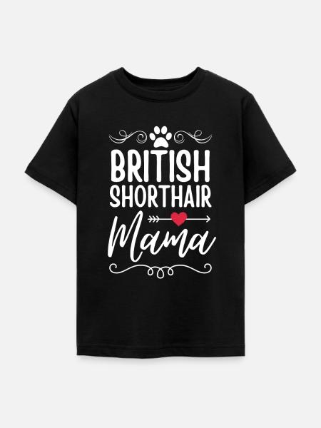 Britisch Kurzhaar Mama - Teenager T-Shirt - Schwarz