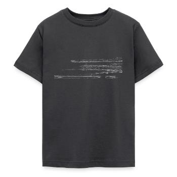 Abstraktes Motiv - Linie / weiß - Teenager T-Shirt - Dunkelgrau - Vorne - AI Model Teenager Male light (155cm)
