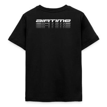 airtime shaddows shape on dark - Teenager T-Shirt - Schwarz - Hinten - AI Model Teenager Male light (155cm)