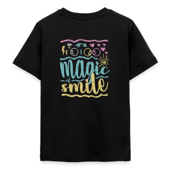 Smile - Teenager T-Shirt - Schwarz - Hinten - AI Model Teenager Male light (155cm)