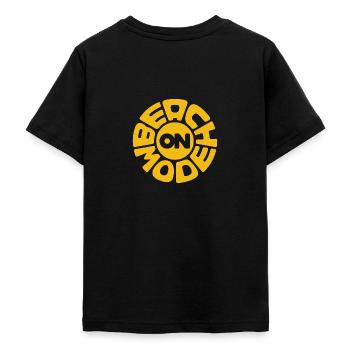 Beach Fashion On Beach Font Design Beach Holidays - Teenage T-Shirt - black - Back - AI Model Teenager Male light (155cm)
