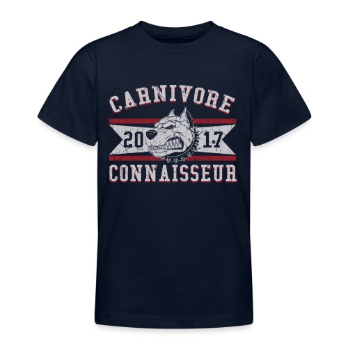 Bulldogge (Bulldog) Carnivore - Vintage College Sw - Teenager T-Shirt