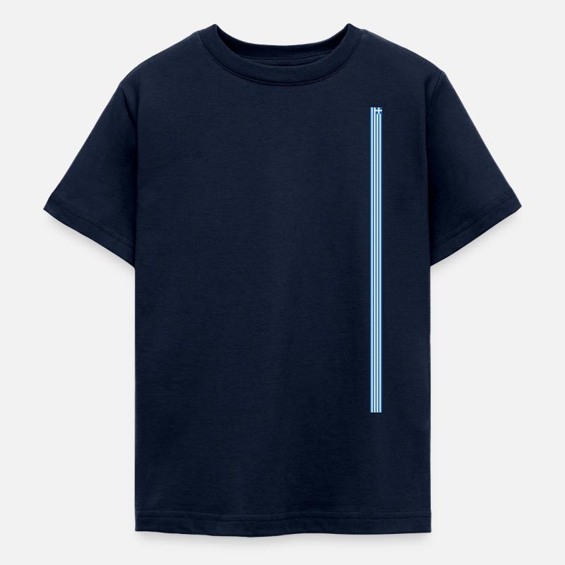 Rayures de style drapeau Greichenland - T-shirt Ado - marine
