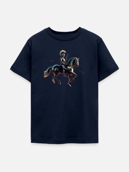Futuristischer Roboterritter - Teenager T-Shirt - Navy