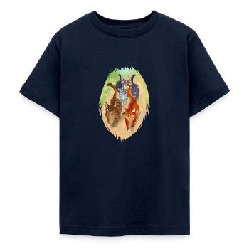 Squirrelflight Eichhornflug Firestar Katzen - Teenager T-Shirt - Navy - Vorne - AI Model Teenager Male light (155cm)