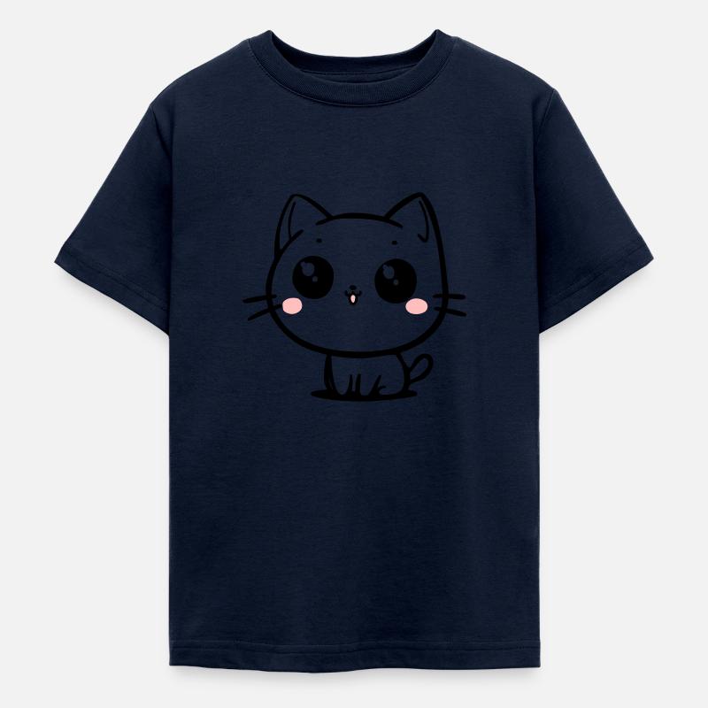 Chat - T-shirt Ado - marine