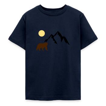 mountain bär - Teenager T-Shirt - Navy - Vorne - AI Model Teenager Male light (155cm)