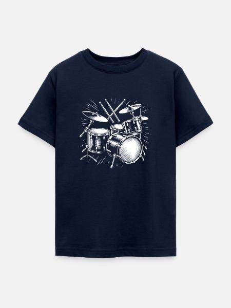 Schlagzeug Schlagzeuger Destroy Silence Rockband. - Teenager T-Shirt - Navy