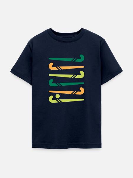 Hockeyschläger bunt - Teenager T-Shirt - Navy