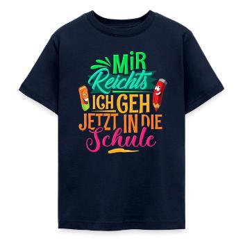 Einschulung - Teenager T-Shirt - Navy - Vorne - AI Model Teenager Male light (155cm)