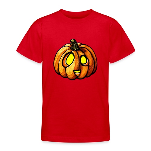 Pumpkin Halloween watercolor scribblesirii - Nuorten t-paita