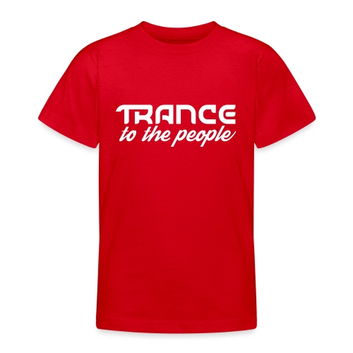 Trance to the People Hvidt Logo - Teenager-T-shirt