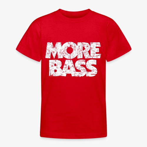 More Bass (Vintage/Weiß) Bassist Bassisten - Teenager T-Shirt