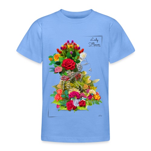 Lady flower -by- T-shirt chic et choc - T-shirt Ado