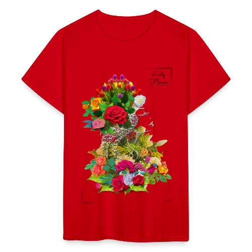 Lady flower -by- T-shirt chic et choc - T-shirt Ado