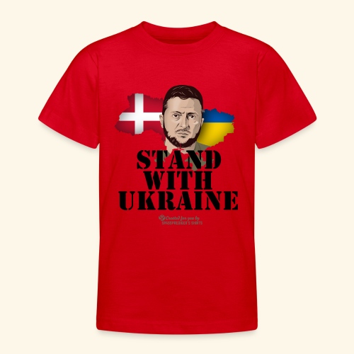 Ukraine Denmark Unterstützer T-Shirt Design - Teenager T-Shirt