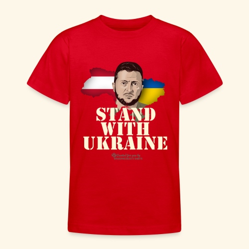 Ukraine Österreich Unterstützer T-Shirt Design - Teenager T-Shirt