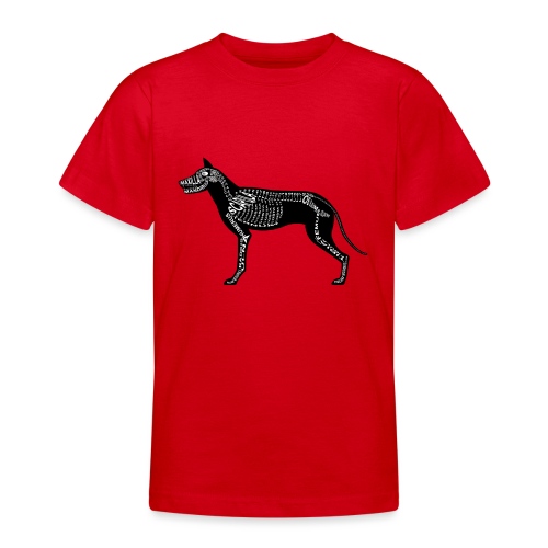 Hunde-Skelett - Teenager T-Shirt