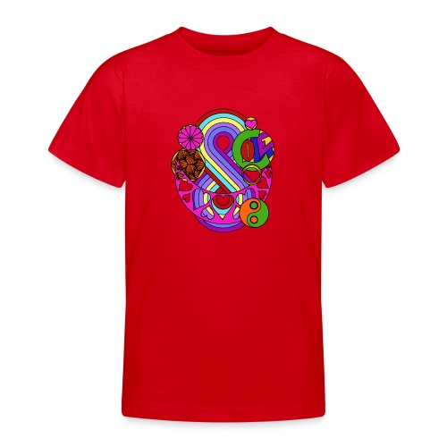 Colour Love Mandala - Teenage T-Shirt