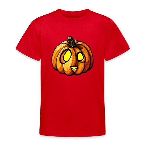 Pumpkin Halloween watercolor scribblesirii - Koszulka młodzieżowa