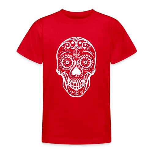 Skull white - Teenager T-Shirt