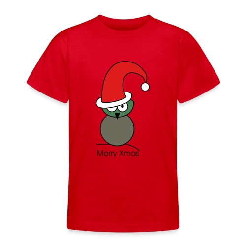 Owl - Merry Xmas - Teenage T-Shirt