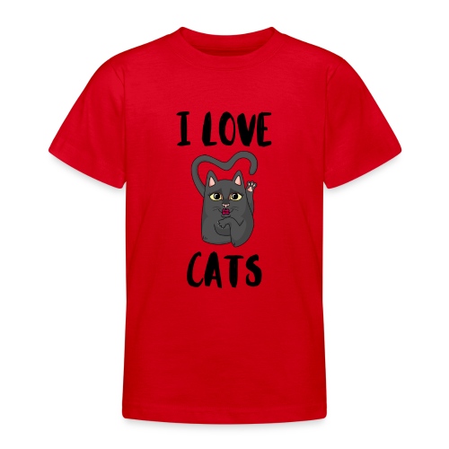 I Love cats - T-shirt Ado