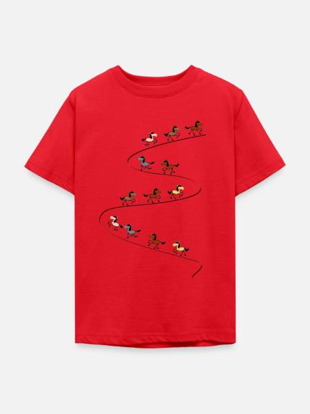 Islandpferde - Teenager T-Shirt - Rot