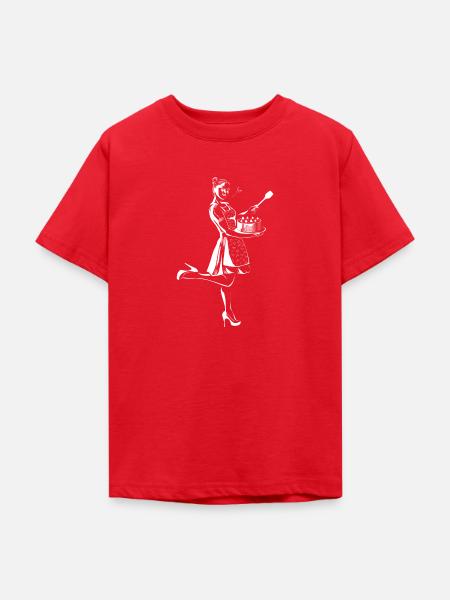 frau torte - Teenager T-Shirt - Rot