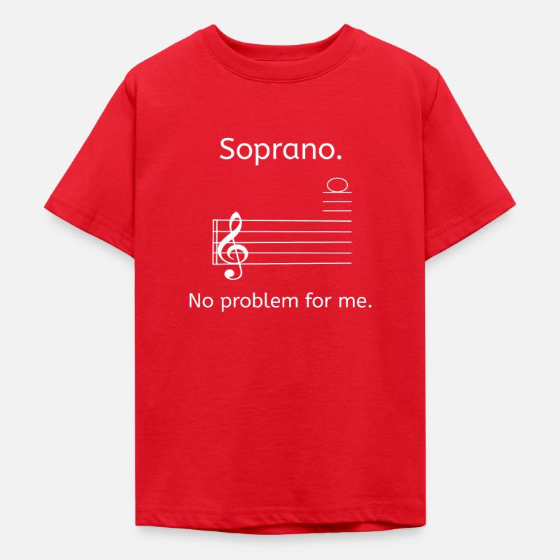 Soprano. No Problem for Me - Choir Musician Gift - T-shirt Ado - rouge