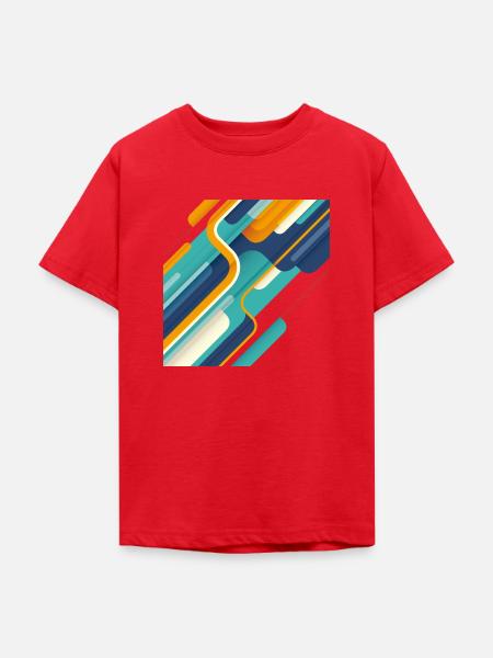 Abstrakt 01.001 - Teenager T-Shirt - Rot