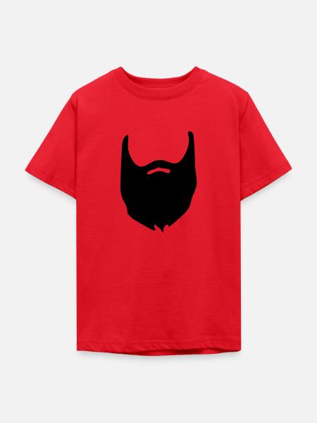 Vollbart Bart baertig beard - Teenager T-Shirt - Rot
