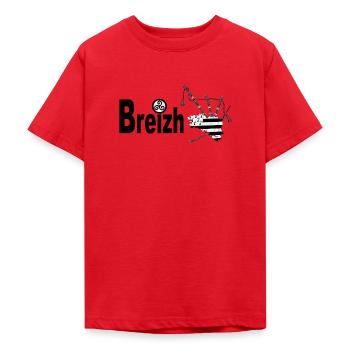 Bretonischer Dudelsack - Teenager T-Shirt - Rot - Vorne - AI Model Teenager Male dark (155cm)