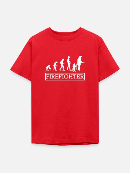 Feuerwehr Evolution - Teenager T-Shirt - Rot