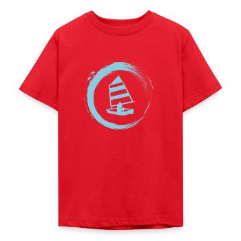 Segeln - Teenager T-Shirt - Rot - Vorne - AI Model Teenager Male dark (155cm)